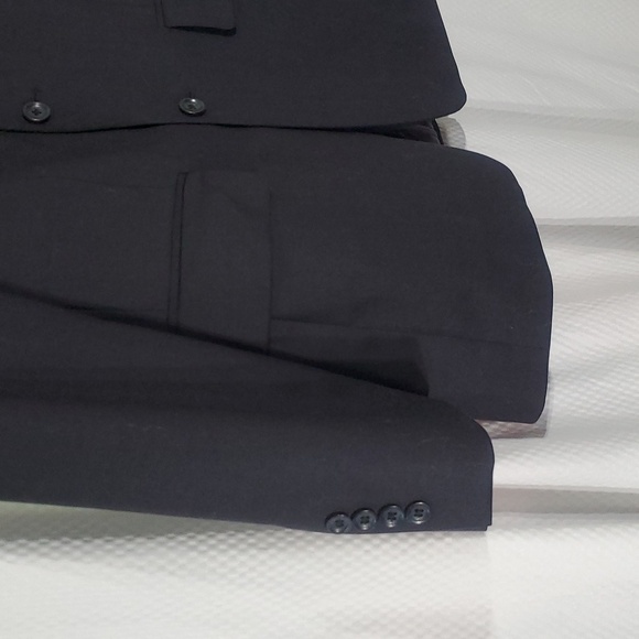 Oscar De La Renta Components Men’s Suit Jacket​ 100% Wool Black Size 40 S - Picture 2 of 14